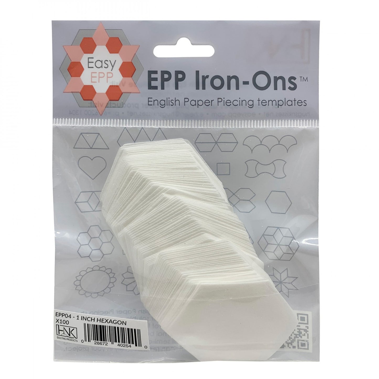 1" Iron On EPP Hexagons