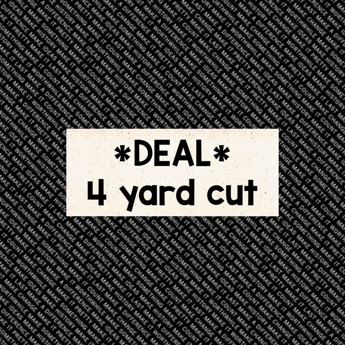 Breaking News Black 4 Yard Cut Deal