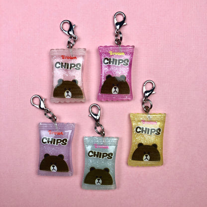 Bear Chips Zipper Charm