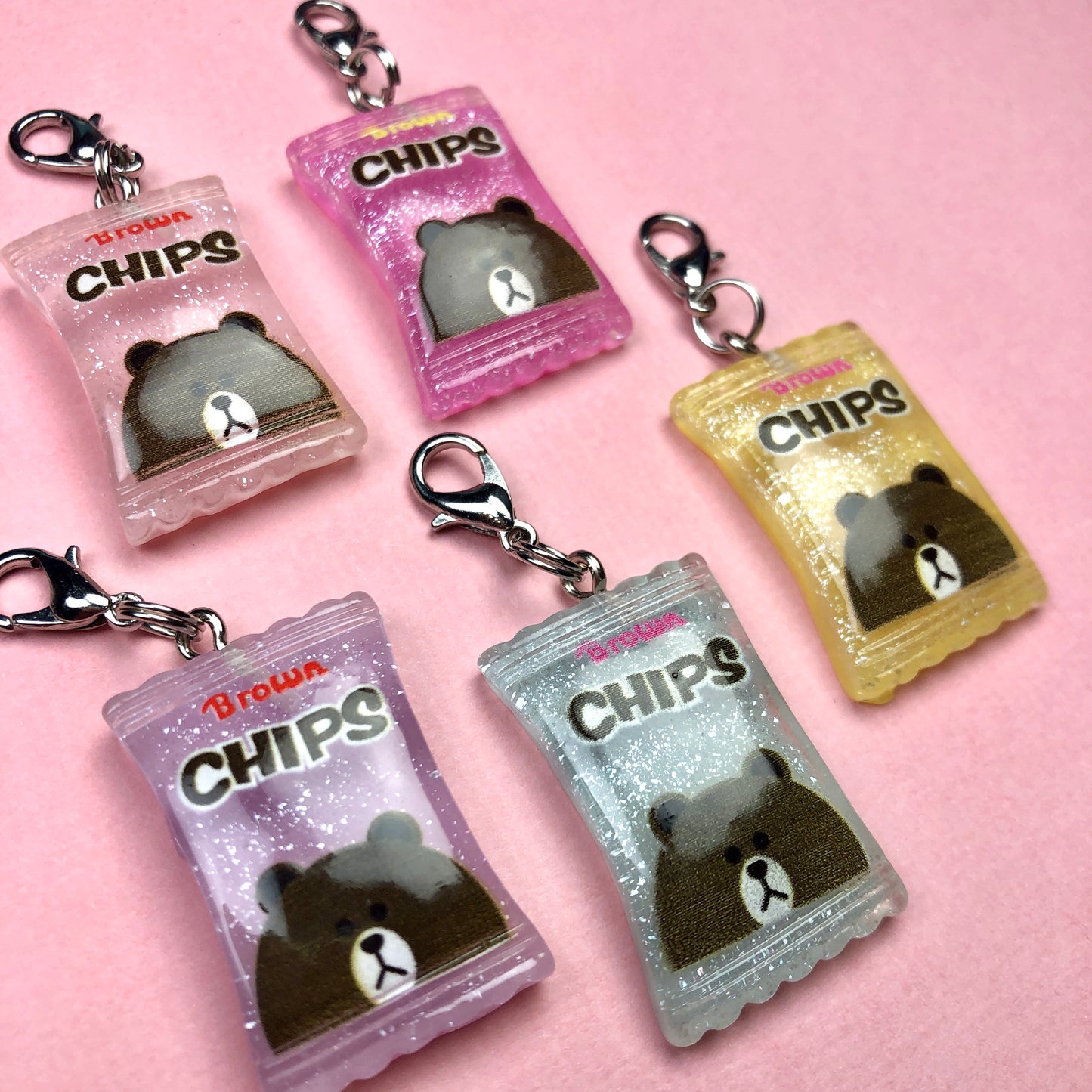 Bear Chips Zipper Charm