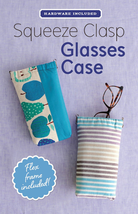 Squeeze Clasp Glasses Case Pattern with Hardware