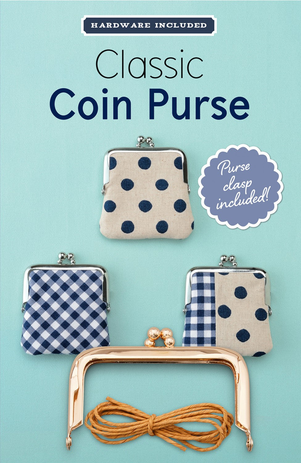 Classic Coin Purse Pattern Including Hardware