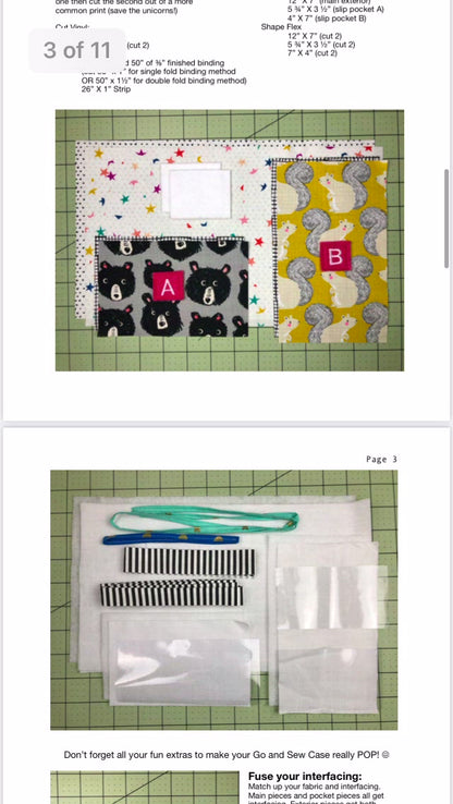 Go and Sew Case PDF Sewing Pattern