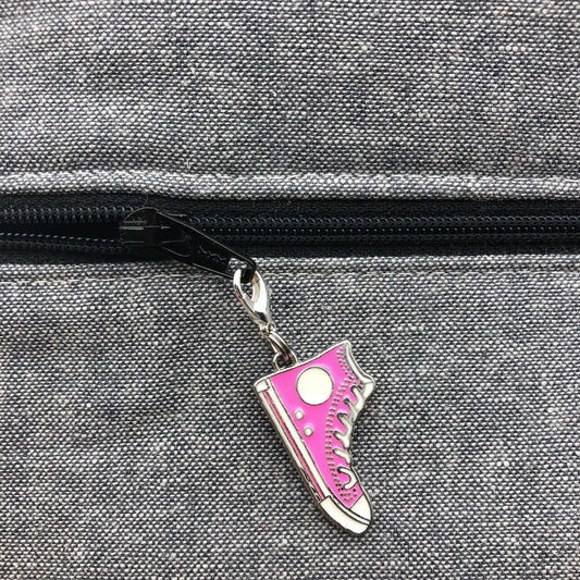 Pink Sneaker Zipper Charm