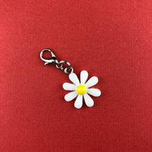 Load image into Gallery viewer, White Daisy Zipper Charm
