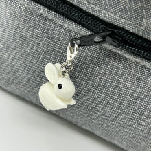 Load image into Gallery viewer, White Rabbit Zipper Charm
