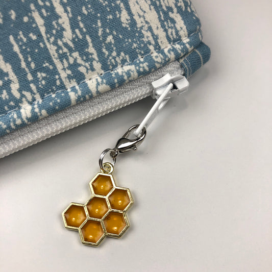 Honey Comb Zipper Charm